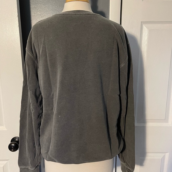 Charcoal Crewneck Sweater with Earth Graphic - Picture 4 of 4